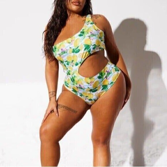 Sorrento Italy Inspired Lemon 1 Piece Swimsuit Size S/M RefN07 - Picture 10 of 12